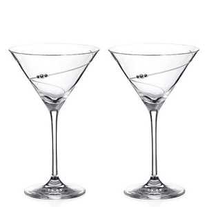 Diamante Silhouette sklenice na martini 210 ml, 2 ks