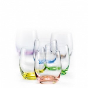 Crystalex Barevné skleničky Club Rainbow 300 ml, 6 ks