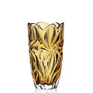Aurum Crystal Váza FLORA amber 280 mm
