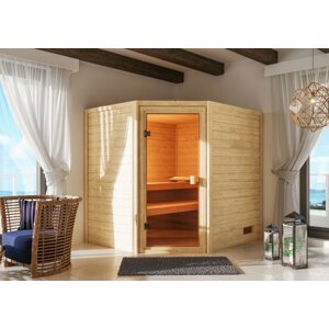 Interiérová finská sauna 195 x 169 cm Dekorhome,Interiérová finská sauna 195 x 169 cm Dekorhome