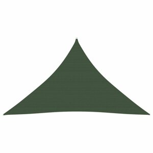 Stínící plachta trojúhelníková HDPE 3 x 3 x 3 m Dekorhome Tmavě zelená,Stínící plachta trojúhelníková HDPE 3 x 3 x 3 m Dekorhome Tmavě zelená