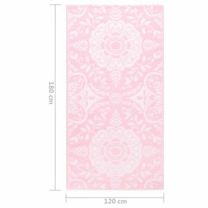 Venkovní koberec růžová PP Dekorhome 120x180 cm,Venkovní koberec růžová PP Dekorhome 120x180 cm