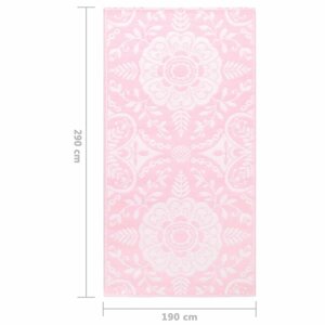 Venkovní koberec růžová PP Dekorhome 190x290 cm,Venkovní koberec růžová PP Dekorhome 190x290 cm