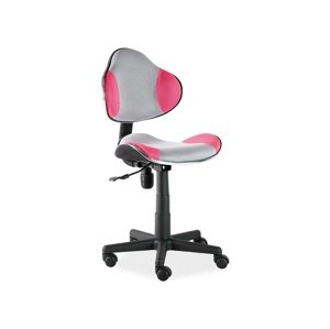 Studentská kancelářská židle Q-G2 Šedá / růžová,Studentská kancelářská židle Q-G2 Šedá / růžová