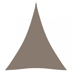Stínící plachta trojúhelníková 3 x 4 x 4 m oxfordská látka Dekorhome Šedohnědá taupe,Stínící plachta trojúhelníková 3 x 4 x 4 m oxfordská látka Dekorh