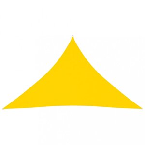 Stínící plachta trojúhelníková 3,5 x 3,5 x 4,9 m oxfordská látka Dekorhome Žlutá,Stínící plachta trojúhelníková 3,5 x 3,5 x 4,9 m oxfordská látka Deko
