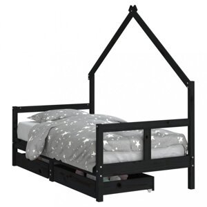 Dětská domečková postel se šuplíky Dekorhome 80 x 160 cm,Dětská domečková postel se šuplíky Dekorhome 80 x 160 cm