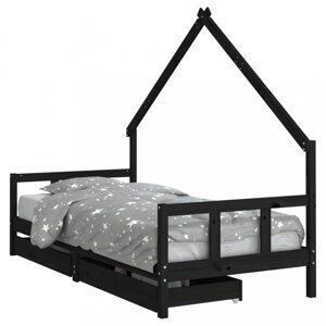 Dětská domečková postel se šuplíky Dekorhome 90 x 190 cm,Dětská domečková postel se šuplíky Dekorhome 90 x 190 cm