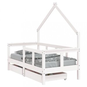 Dětská domečková postel se šuplíky Dekorhome 70 x 140 cm,Dětská domečková postel se šuplíky Dekorhome 70 x 140 cm