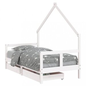 Dětská domečková postel se šuplíky Dekorhome 80 x 160 cm,Dětská domečková postel se šuplíky Dekorhome 80 x 160 cm