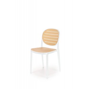 Stohovatelná židle K529 Bílá / přírodní,Stohovatelná židle K529 Bílá / přírodní