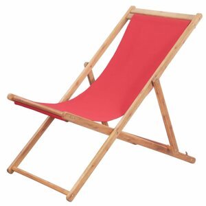 Skládací plážová židle látková Červená,Skládací plážová židle látková Červená