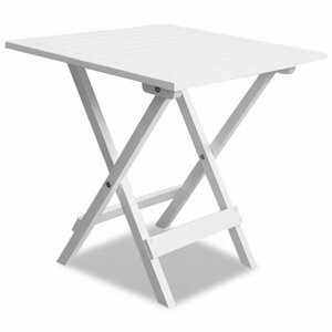 Zahradní stolek z akáciového dřeva bílý Dekorhome,Zahradní stolek z akáciového dřeva bílý Dekorhome