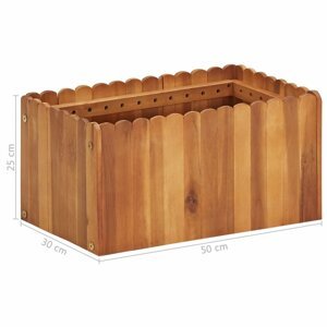 Zahradní truhlík akáciové dřevo Dekorhome 50x30x25 cm,Zahradní truhlík akáciové dřevo Dekorhome 50x30x25 cm