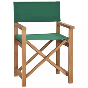 Režisérská židle teakové dřevo Dekorhome Zelená,Režisérská židle teakové dřevo Dekorhome Zelená
