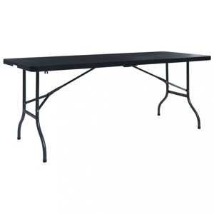 Skládací zahradní stůl 180 cm černá Dekorhome,Skládací zahradní stůl 180 cm černá Dekorhome