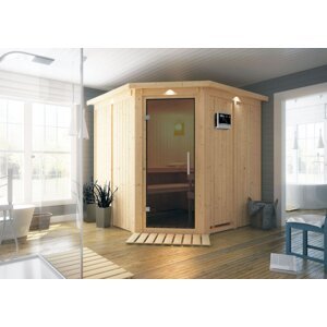 Interiérová finská sauna 196 x 196 cm Dekorhome,Interiérová finská sauna 196 x 196 cm Dekorhome
