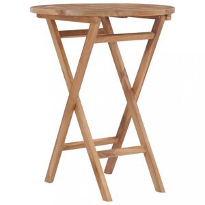 Skládací zahradní stolek 60 cm teakové dřevo Dekorhome,Skládací zahradní stolek 60 cm teakové dřevo Dekorhome