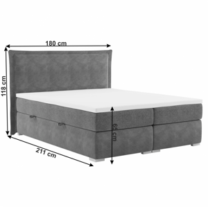 Boxspringová postel MEGAN 180 x 200 cm,Boxspringová postel MEGAN 180 x 200 cm