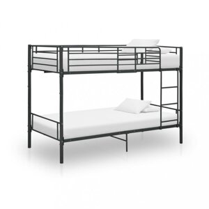 Patrová postel 90x200 cm kov Dekorhome Černá,Patrová postel 90x200 cm kov Dekorhome Černá