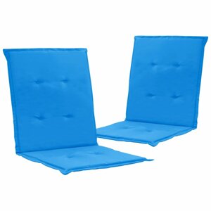 Voděodolné podušky na zahradní židle 2 ks modrá Dekorhome - POSLEDNÍ KUS,Voděodolné podušky na zahradní židle 2 ks modrá Dekorhome - POSLEDNÍ KUS