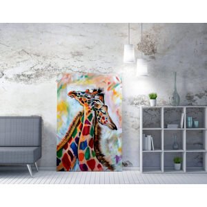 Obraz na plátně ( 50 x 70 cm) Barevné žirafy