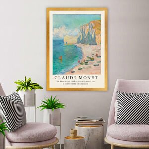 Obraz v rámu Monet PLÁŽ