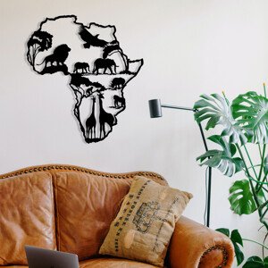 Nástěnná dekorace kov AFRIKA 52 x 57 cm