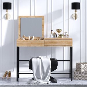 Toaletní stolek LINDA dub, černý