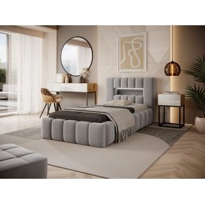 Čalouněná postel LAMICA 90 cm dřevěný rošt, box Nube 03