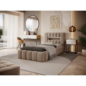 Čalouněná postel LAMICA 90 cm dřevěný rošt, box Nube 20
