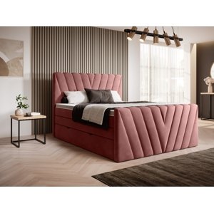 Čalouněná postel CANDICE Boxsprings 140 x 200 cm Lukso 24