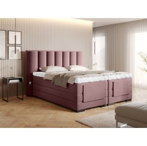 Čalouněná postel VEROS Boxsprings 160 x 200 cm Velvetmat 24