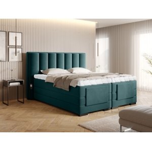 Čalouněná postel VEROS Boxsprings 160 x 200 cm Velvetmat 38