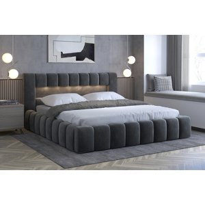 Čalouněná postel LAMICA 140 cm dřevěný rošt Monolith 85