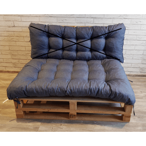 Paletový prošívaný sedák ALEX 120x80 cm, barva MODRÁ, Mybesthome
