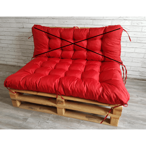 Paletový prošívaný sedák ALEX 120x80 cm, barva ČERVENÁ, Mybesthome
