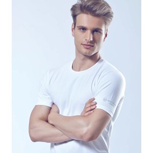Pánské spodní prádlo - tričko s krátkým rukávem, výstřih do "U" TM550, bílá, Sergio Tacchini Velikost: bianco XL (7) vel. 54