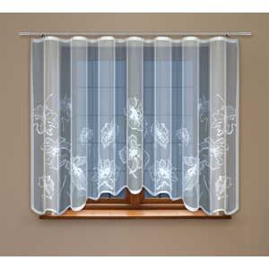 Dekorační žakárová záclona s řasící páskou LILIAN 160 bílá 300x160 cm MyBestHome