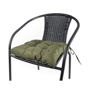 Zahradní prošívaný podsedák na židli TRENTO color 18 tmavě zelená 42x42 cm Mybesthome