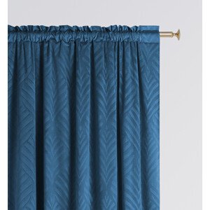 Dekorační závěs s řasící páskou LEAF TAPE tmavě modrá 140x250 cm (cena za 1 kus) MyBestHome