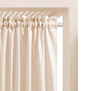 Dekorační terasový závěs s řasící páskou SANTOS světle krémová 180x250 cm (cena za 1 kus) MyBestHome