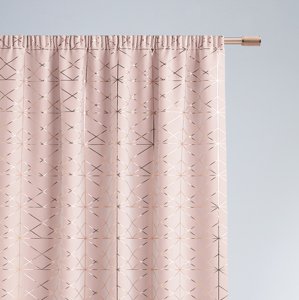 Dekorační vzorovaný závěs s řasící páskou BRILIANTOS růžová 140x250 cm (cena za 1 kus) MyBestHome
