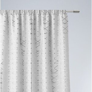 Dekorační vzorovaný závěs s řasící páskou BRILIANTOS bílá 140x250 cm (cena za 1 kus) MyBestHome