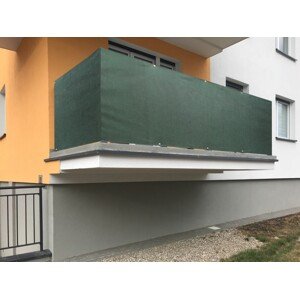 Balkonová zástěna OSLO zelená, výška 80 cm, šířka různé rozměry MyBestHome Rozměr: 80x600 cm rozteč 25 cm