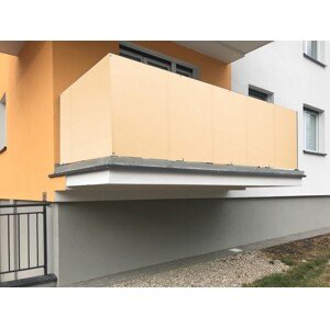 Balkonová zástěna OSLO béžová, výška 80 cm, šířka různé rozměry MyBestHome Rozměr: 80x400 cm rozteč 25 cm