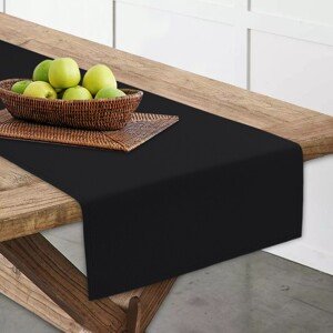 Ubrus - běhoun na stůl MANUEL barva 34 černá více rozměrů Mybesthome Rozměr: 40x180 cm
