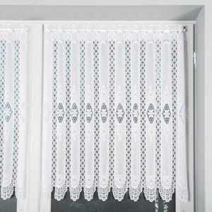 Dekorační metrážová vitrážová záclona IRENA bílá výška 80 cm MyBestHome Cena záclony je uvedena za běžný metr