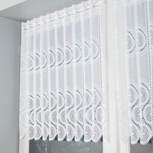 Dekorační metrážová vitrážová záclona GUSTA bílá výška 70 cm MyBestHome Cena záclony je uvedena za běžný metr