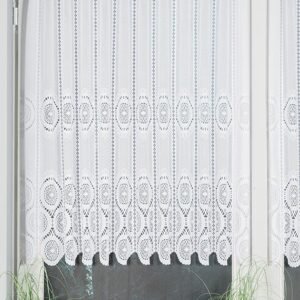 Dekorační metrážová vitrážová záclona ROMANA bílá výška 90 cm MyBestHome Cena záclony je uvedena za běžný metr